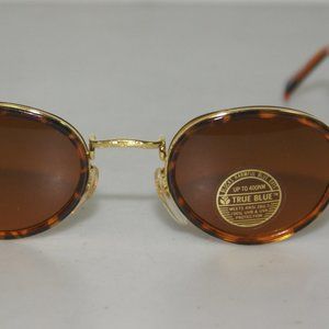 (NWT) Vintage 90's Junior Round Metal Double Rim Sunglasses (S.Tortoise)